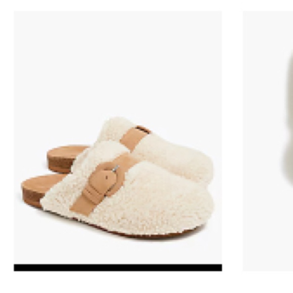Cream J Crew clog/slipper. Size 8